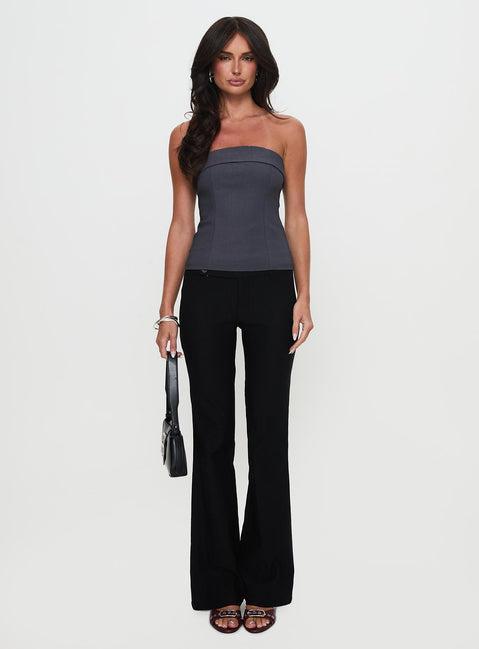 Good Looking Strapless Top Charcoal Product Image