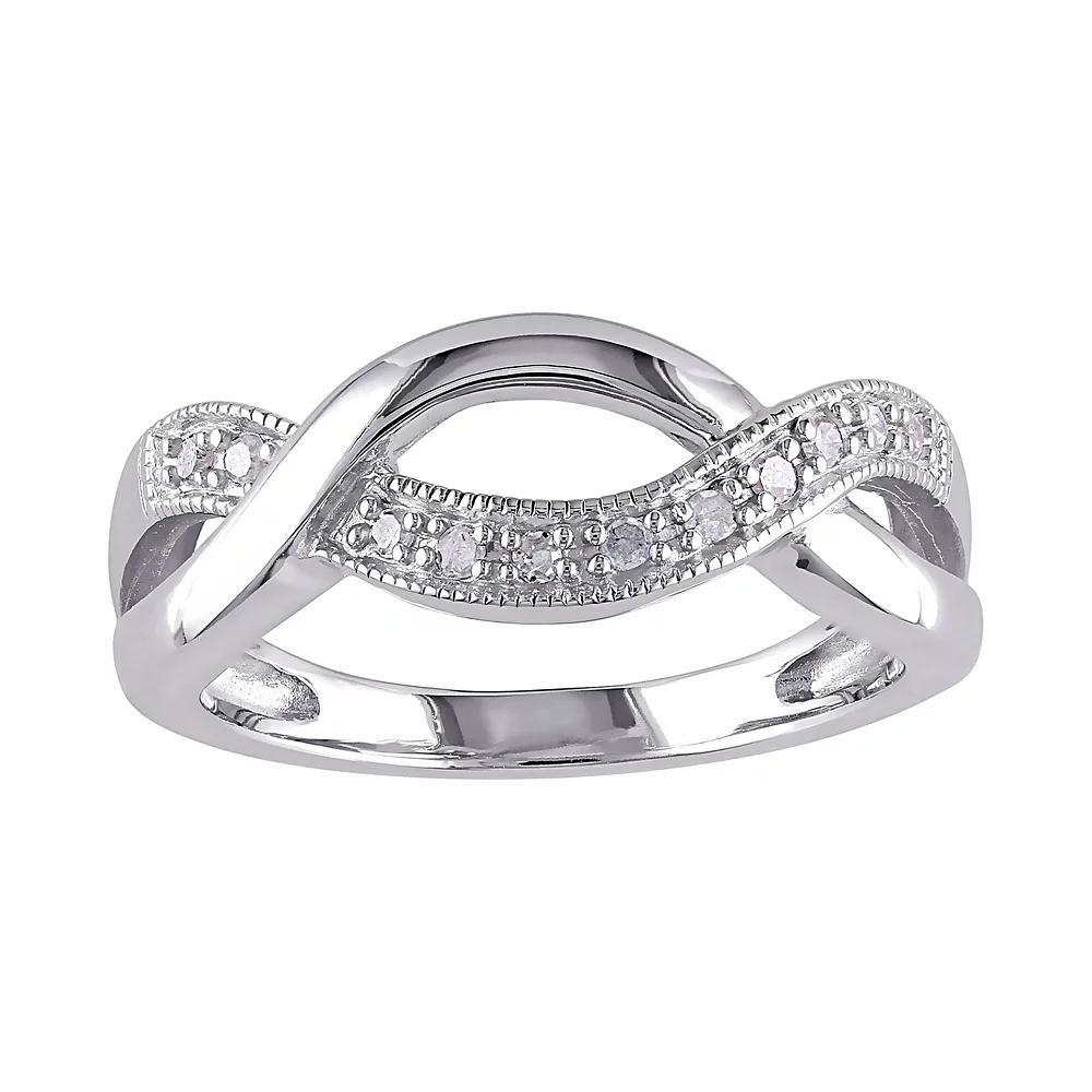 Stella Grace Sterling Silver 1/10 Carat T.W. Diamond Fashion Ring, Women's, Size: 8 Product Image