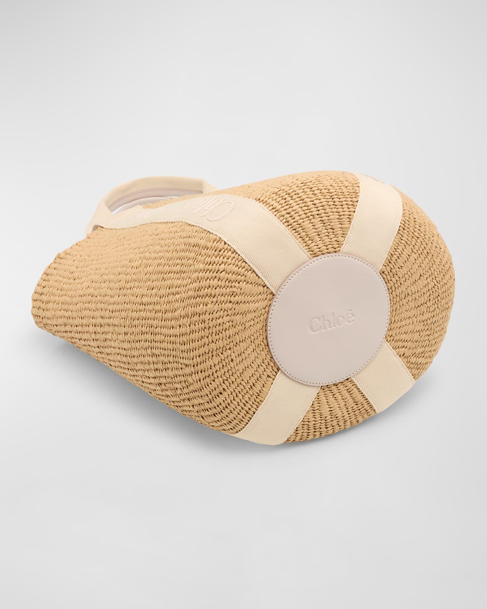 Woody Large Mifuko Basket Bag in Fair Trade Paper Embellished with Linen Product Image