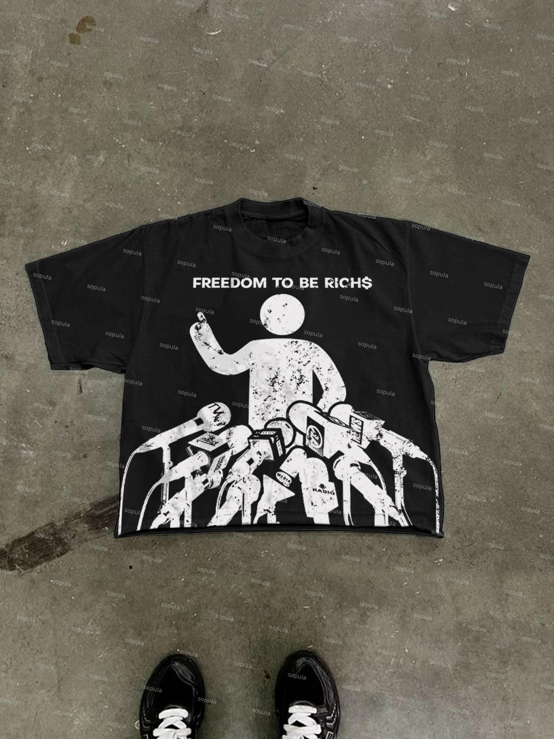 Freedom To Be Richs Vintage Graphic Cropped T-shirt Product Image