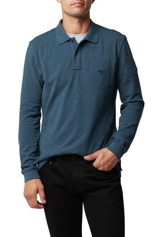 Mens Long-Sleeve Pique Polo Shirt Product Image