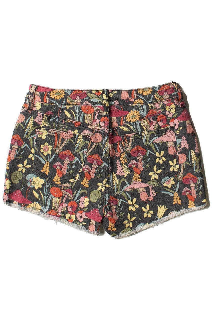 Mushroom & Wildflower Cut Off Shorts Product Image