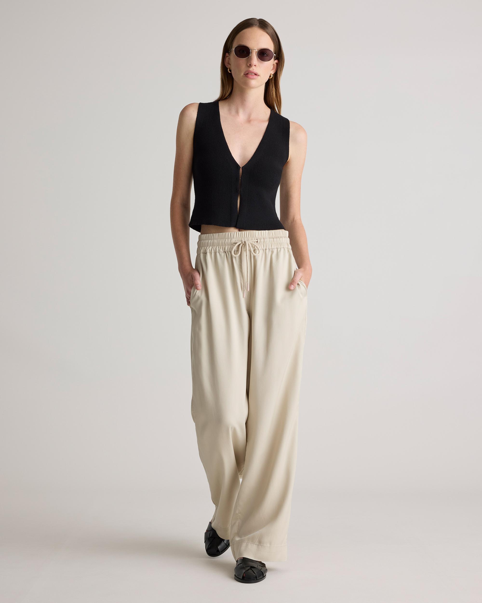 Quince | Women's Vintage Wash Tencel Wide Leg Pants Size XS Product Image