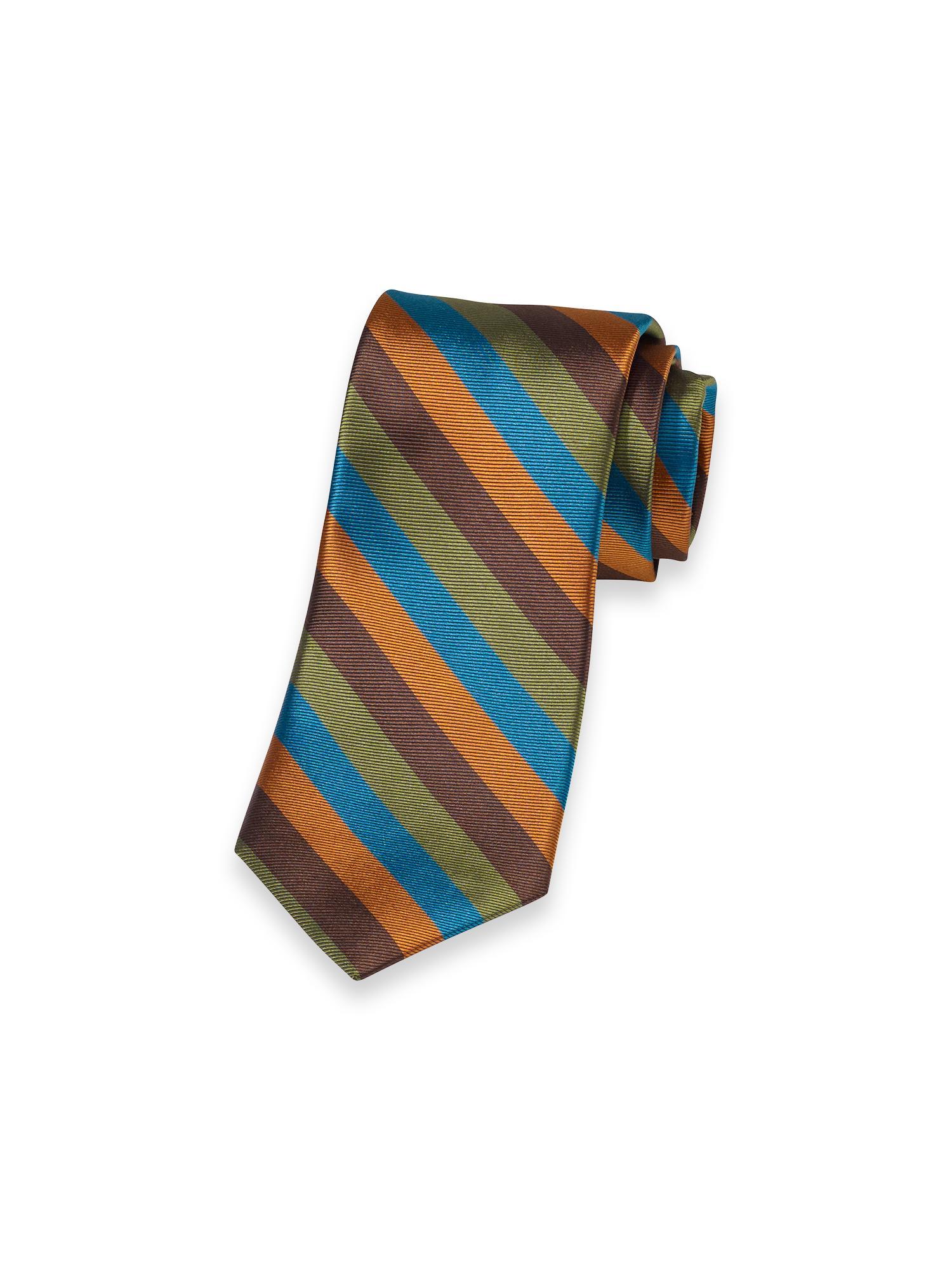 Stripe Woven Silk Tie - Multi Product Image
