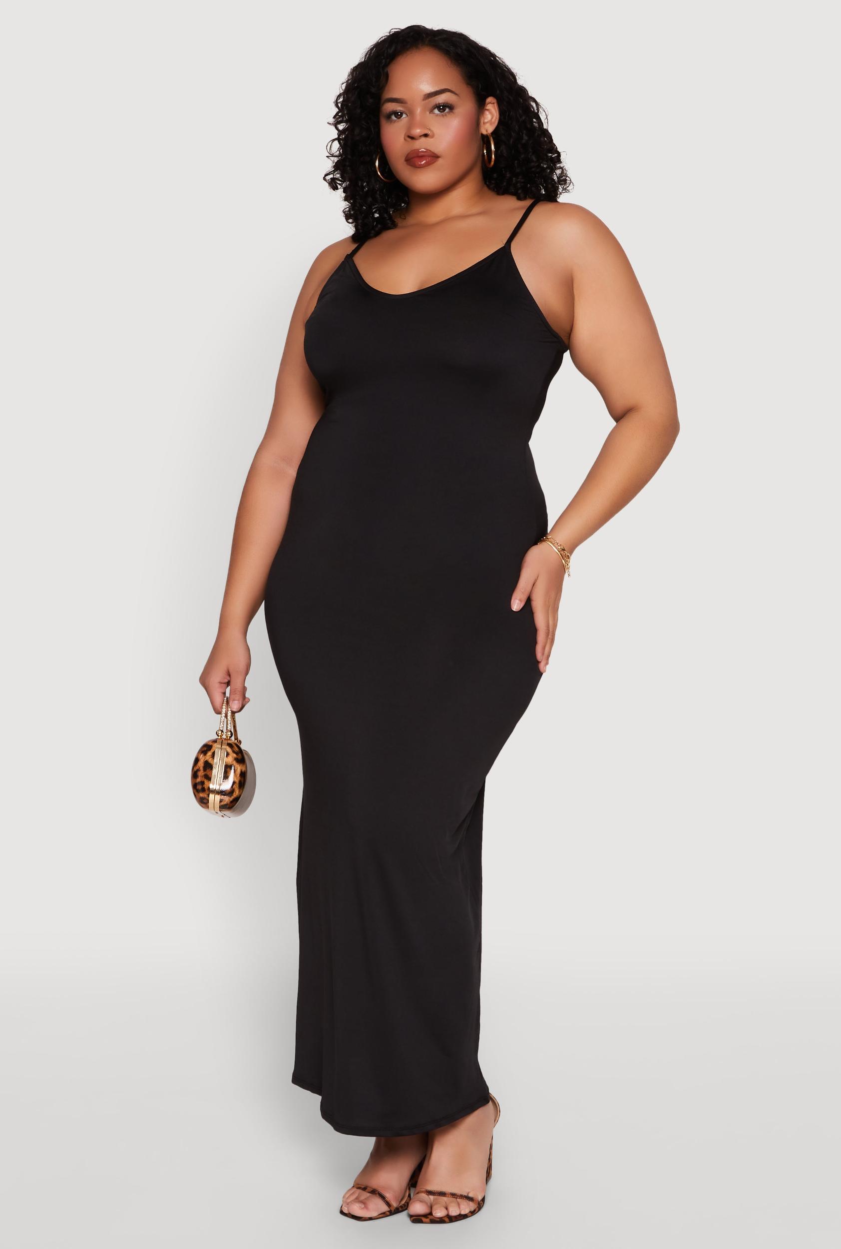 Womens Plus Size Scoop Neck Cami Dress Product Image