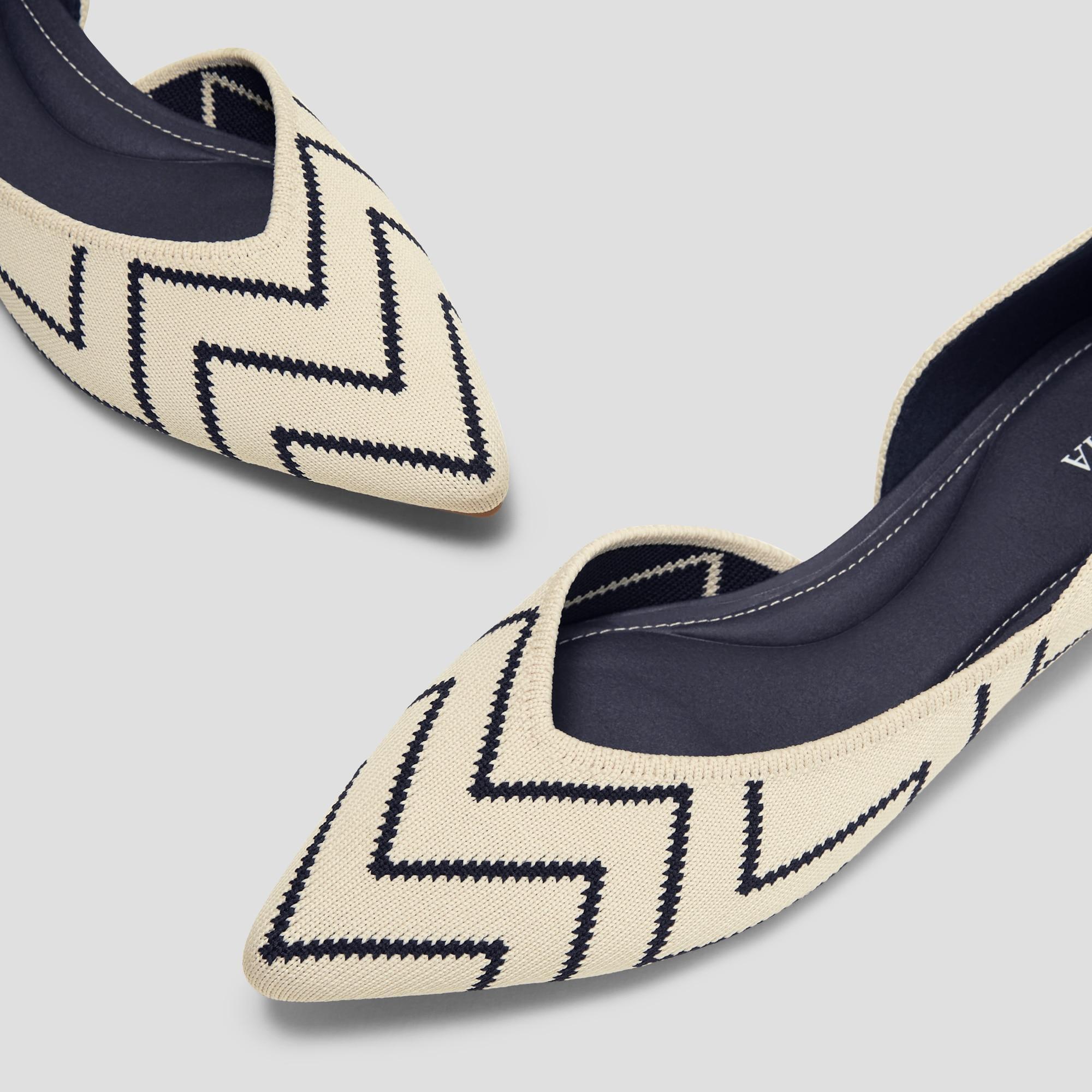 Pointed-Toe D'Orsay Flats (Melia) Product Image