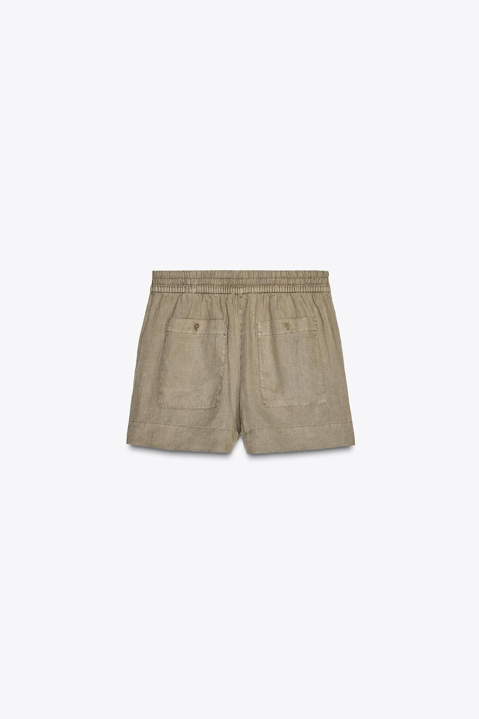 100% LINEN SHORTS ZW COLLECTION Product Image