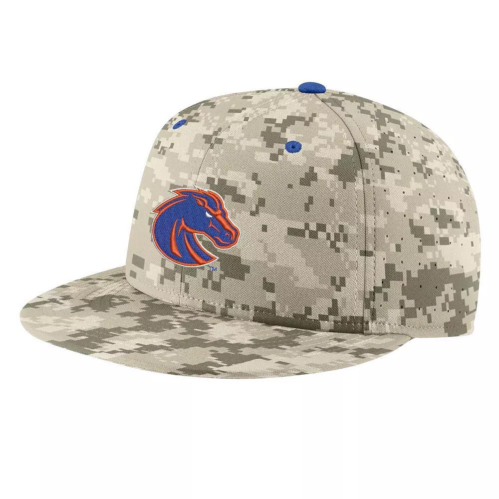 Men's Nike Camo Boise State Broncos Aero True Baseball Performance Fitted Hat, Size: 6 7/8, Green Product Image
