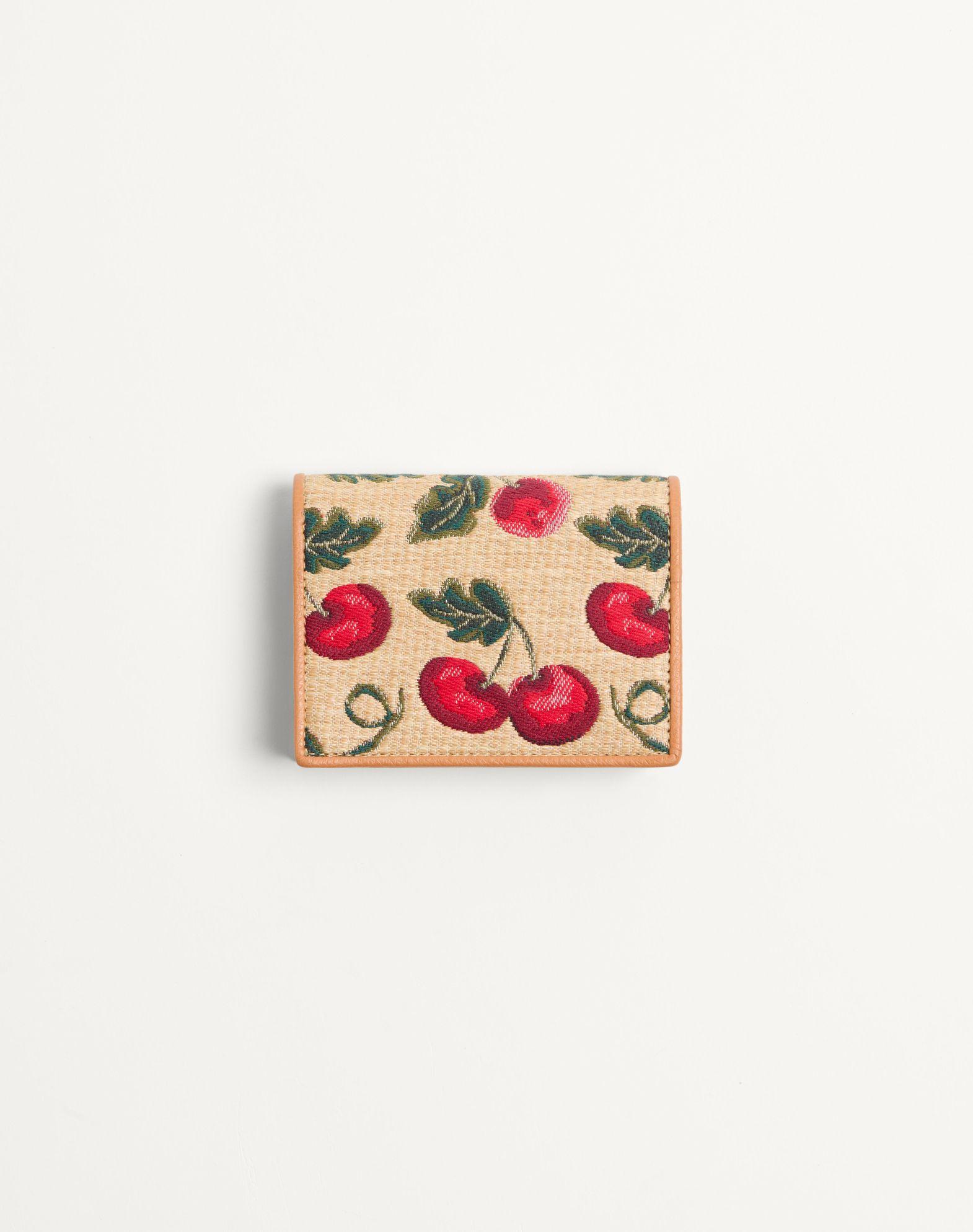 Vlogo Signature Cherryfic Jacquard Raffia Wallet Product Image