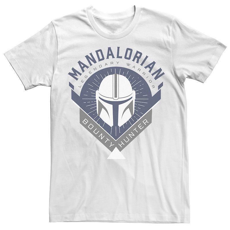 Big & Tall Star Wars The Mandalorian Warrior Emblem Tee, Men's, Size: 4XLT, White Product Image