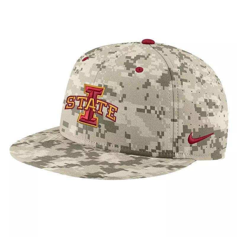 Men's Nike Camo Boise State Broncos Aero True Baseball Performance Fitted Hat, Size: 6 7/8, Green Product Image