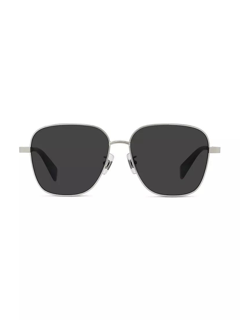 Bottega Veneta New Triangle Metal Sunglasses in Metallic Gold Product Image
