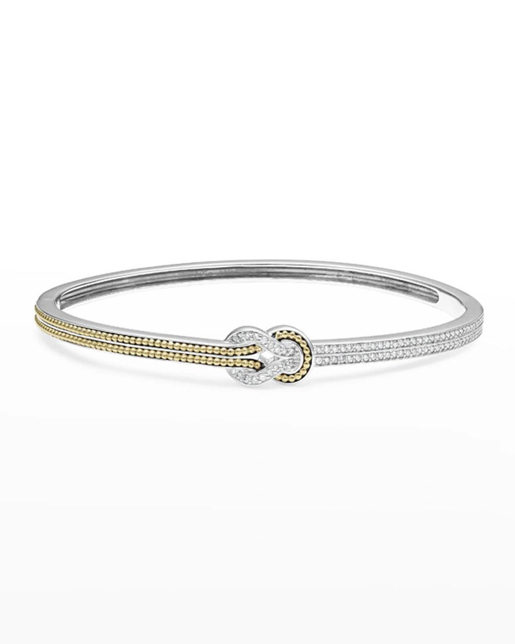 LAGOS Newport Diamond Knot Hinged Bracelet In Ss 18k Product Image