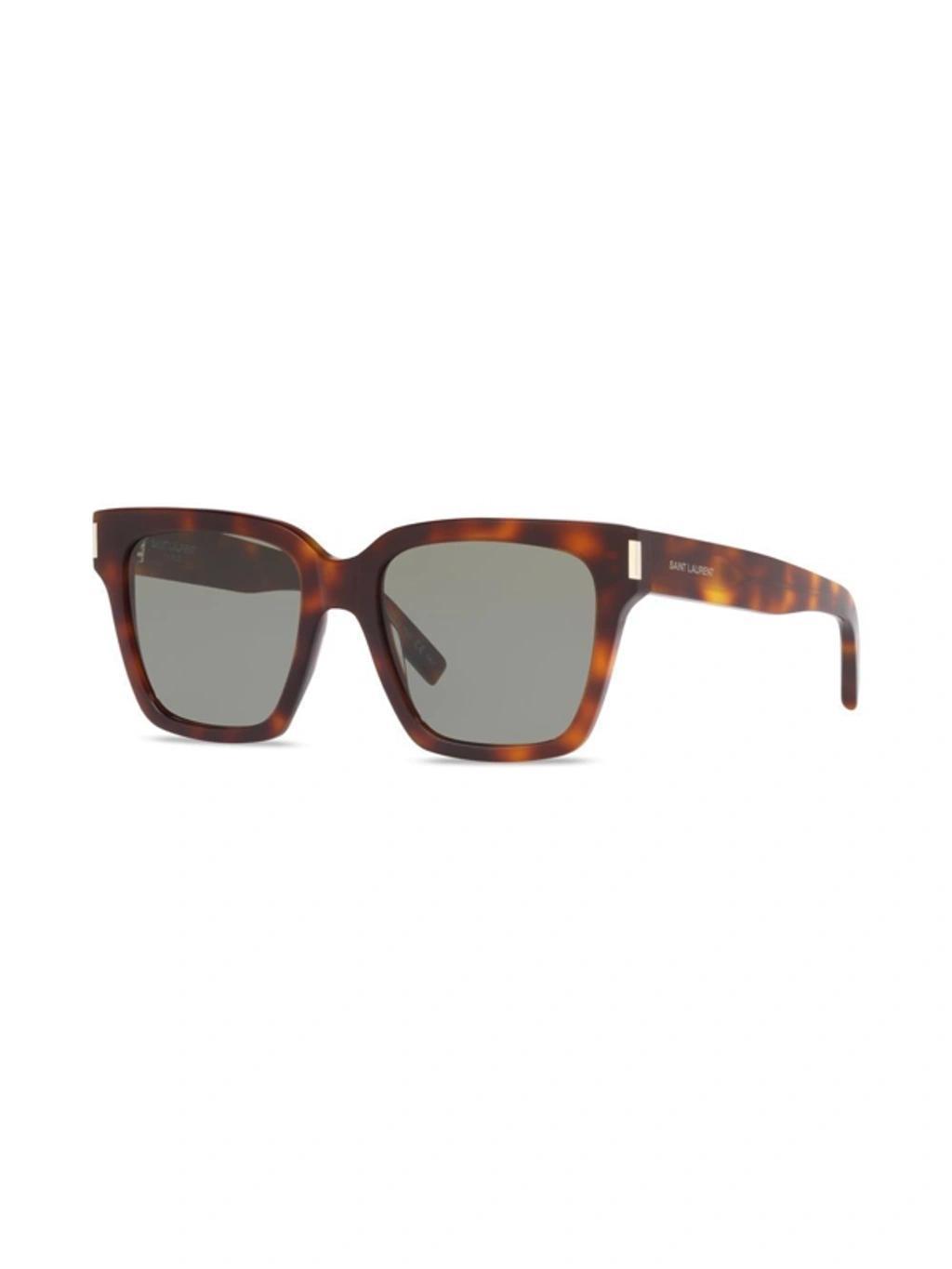 SAINT LAURENT Square-frame Sunglasses In Marrone/grigio Product Image
