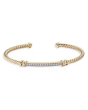 David Yurman Petite Helena Two Station Wrap Bracelet in 18K Yellow Gold with Diamonds Product Image
