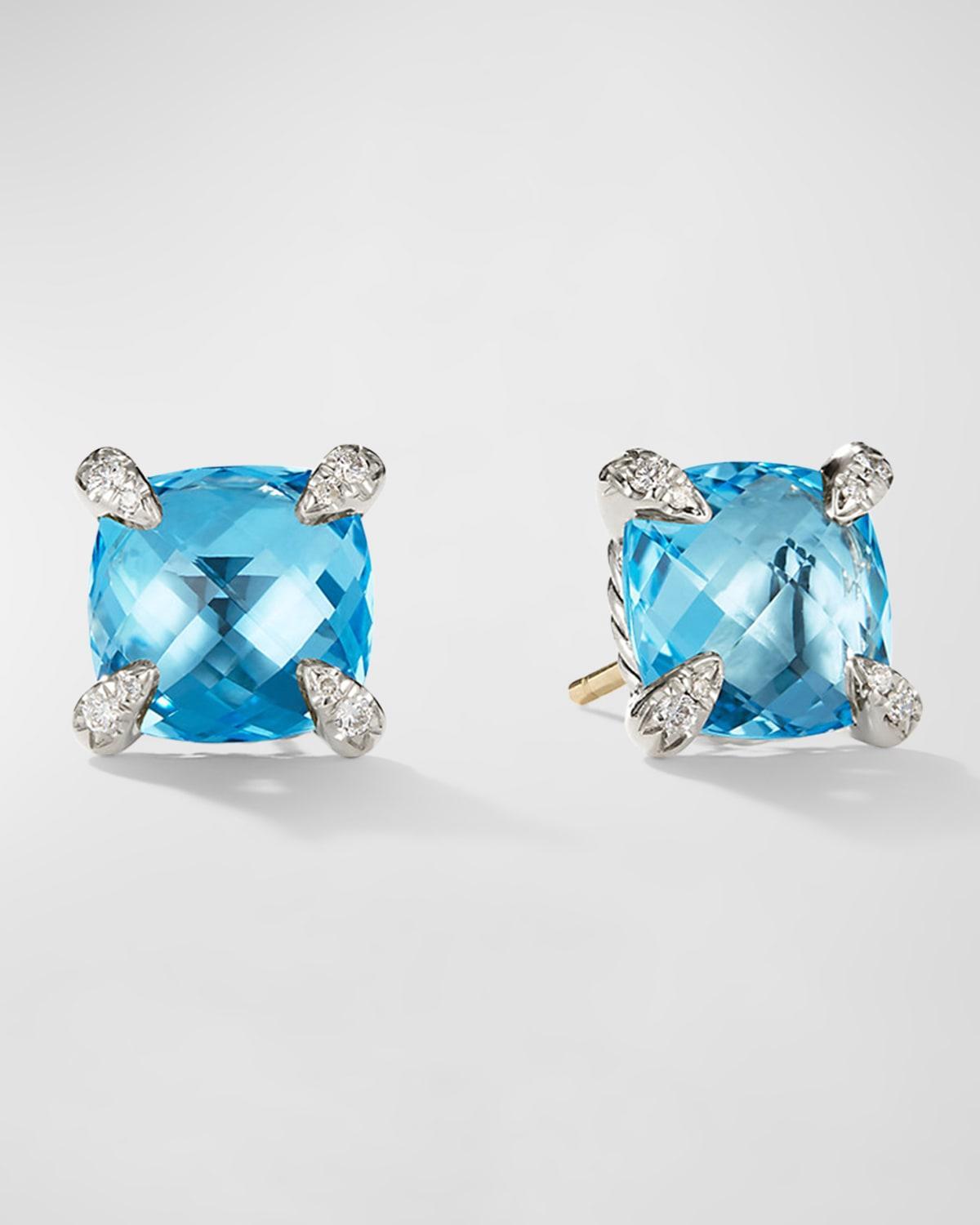 David Yurman Chatelaine Stud Earrings with Amethyst and Diamonds Product Image
