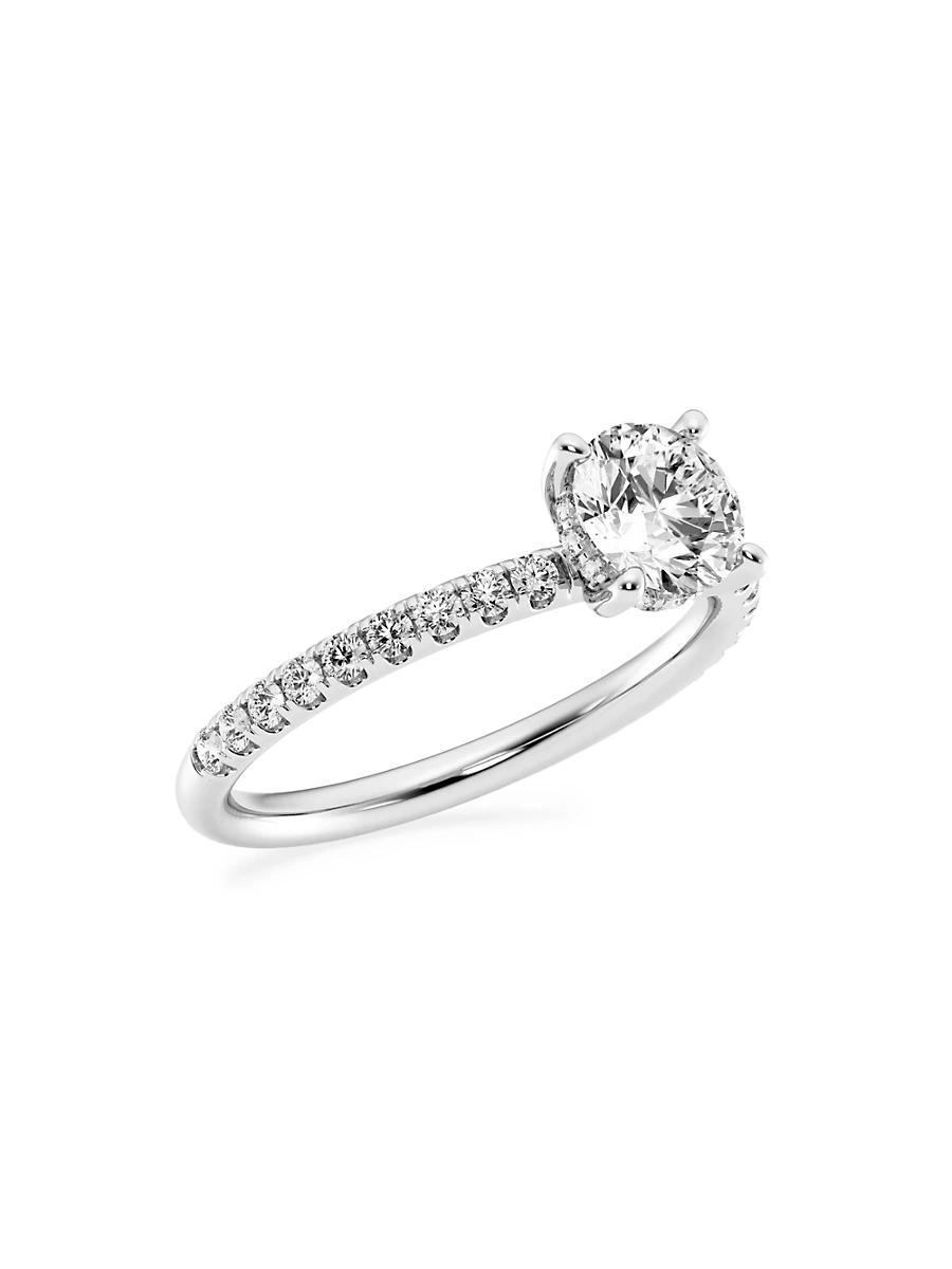 Womens 14K White Gold & Natural Diamond Hidden Halo Ring/0.80-1.33 TCW Product Image