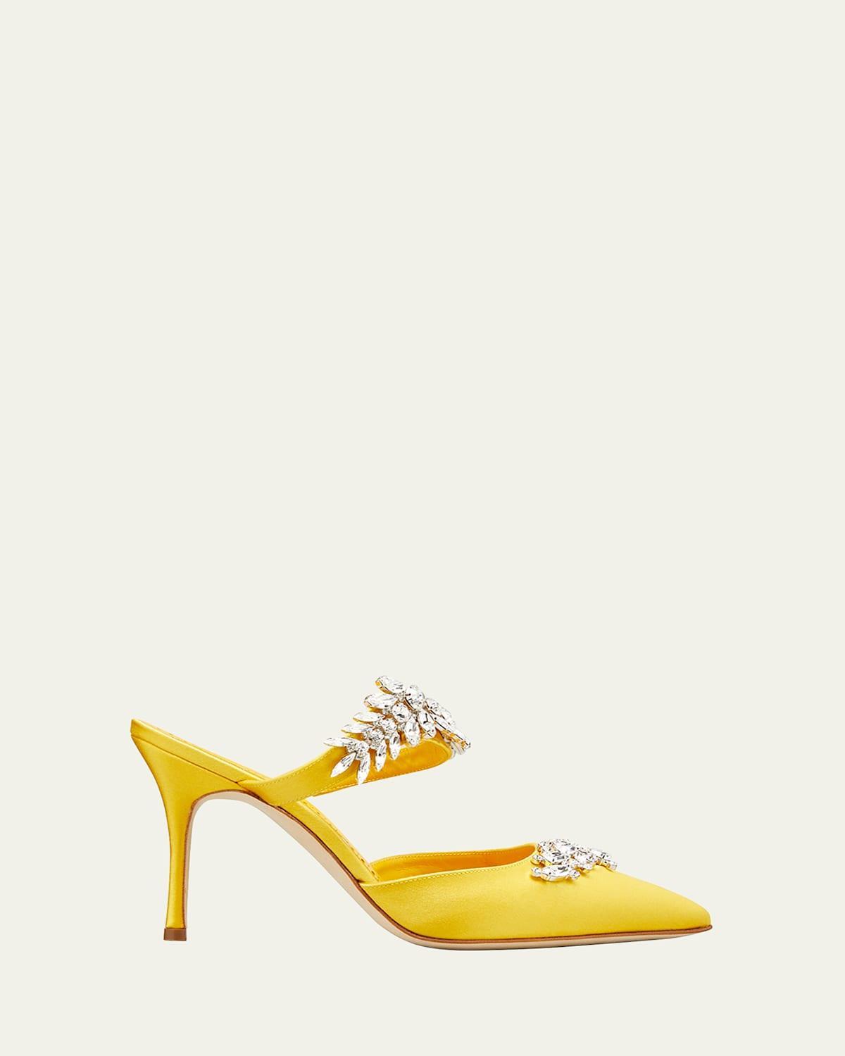 Womens Lurum 90MM Embellished Satin Mules Product Image