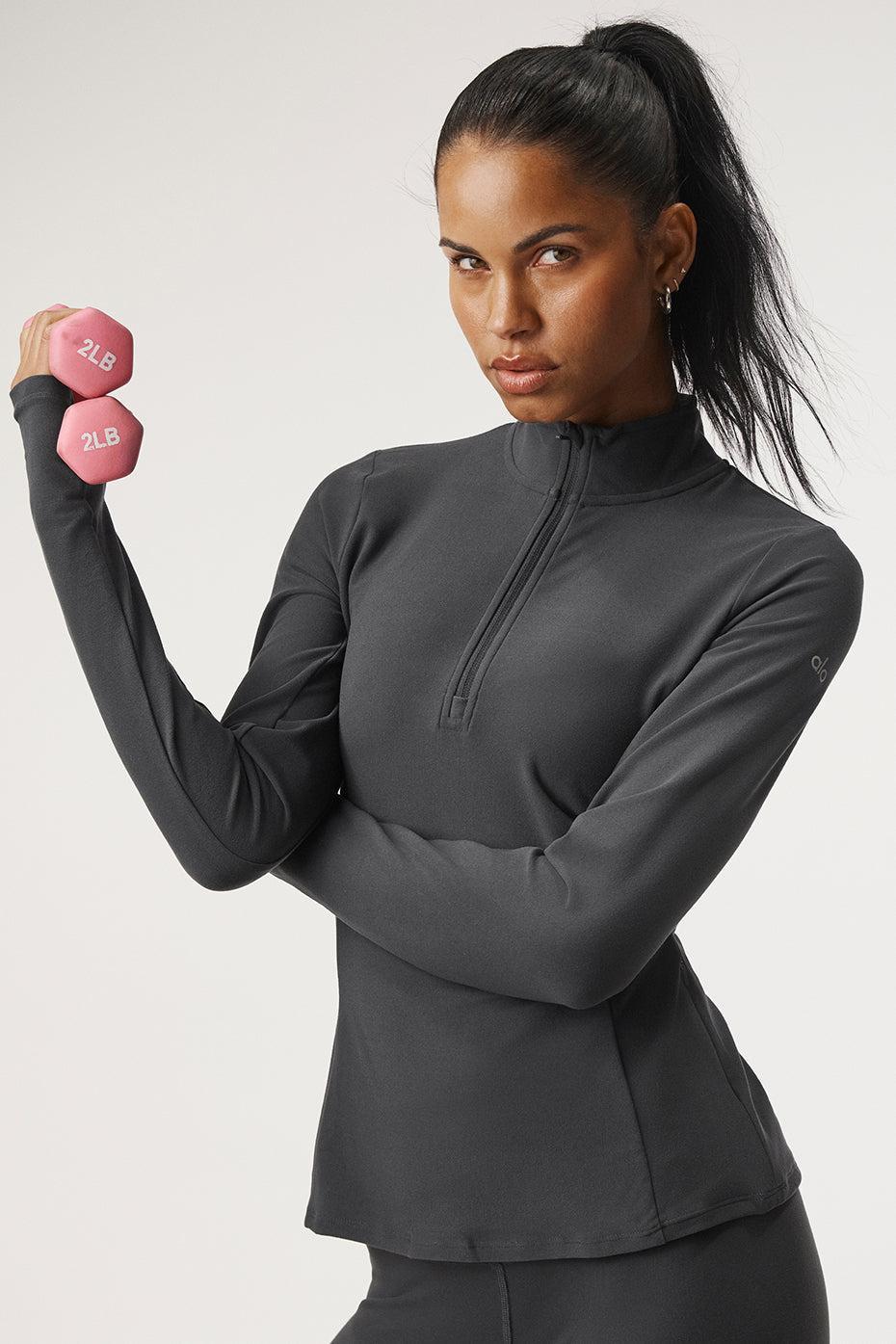 Alosoft 1/2 Zip Rapid Pullover - Anthracite Female Product Image