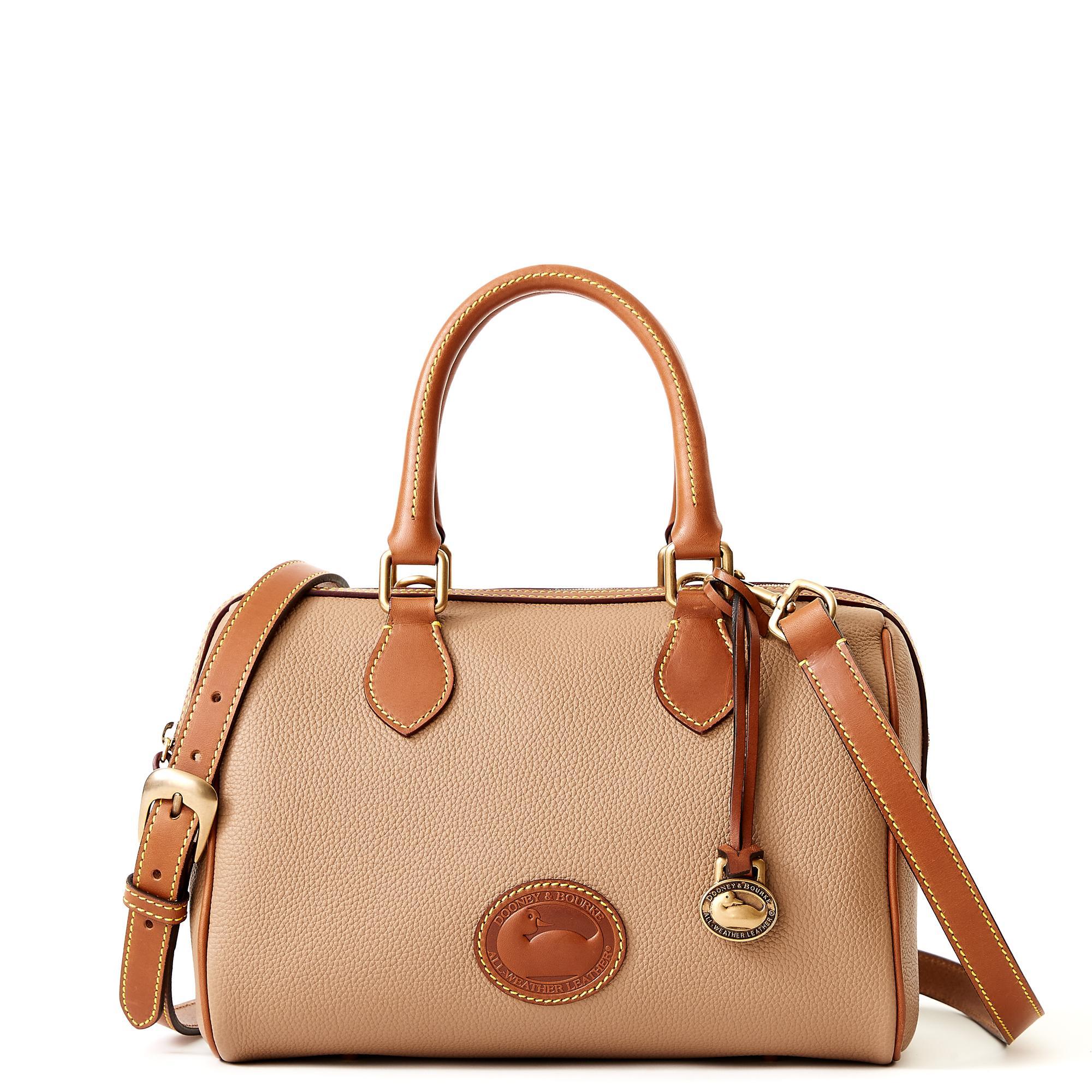 Dooney & Bourke Womens All Weather Leather 3.0 Barrel Satchel 28 Bag in Green Product Image