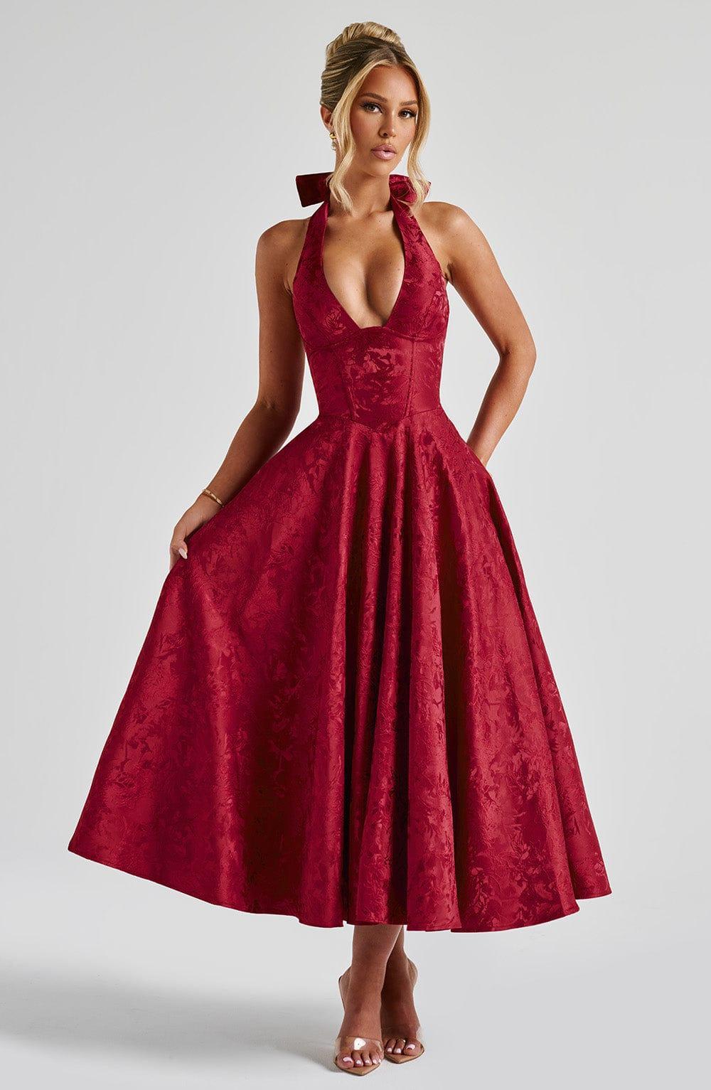 Effie Midi Dress - Red Product Image