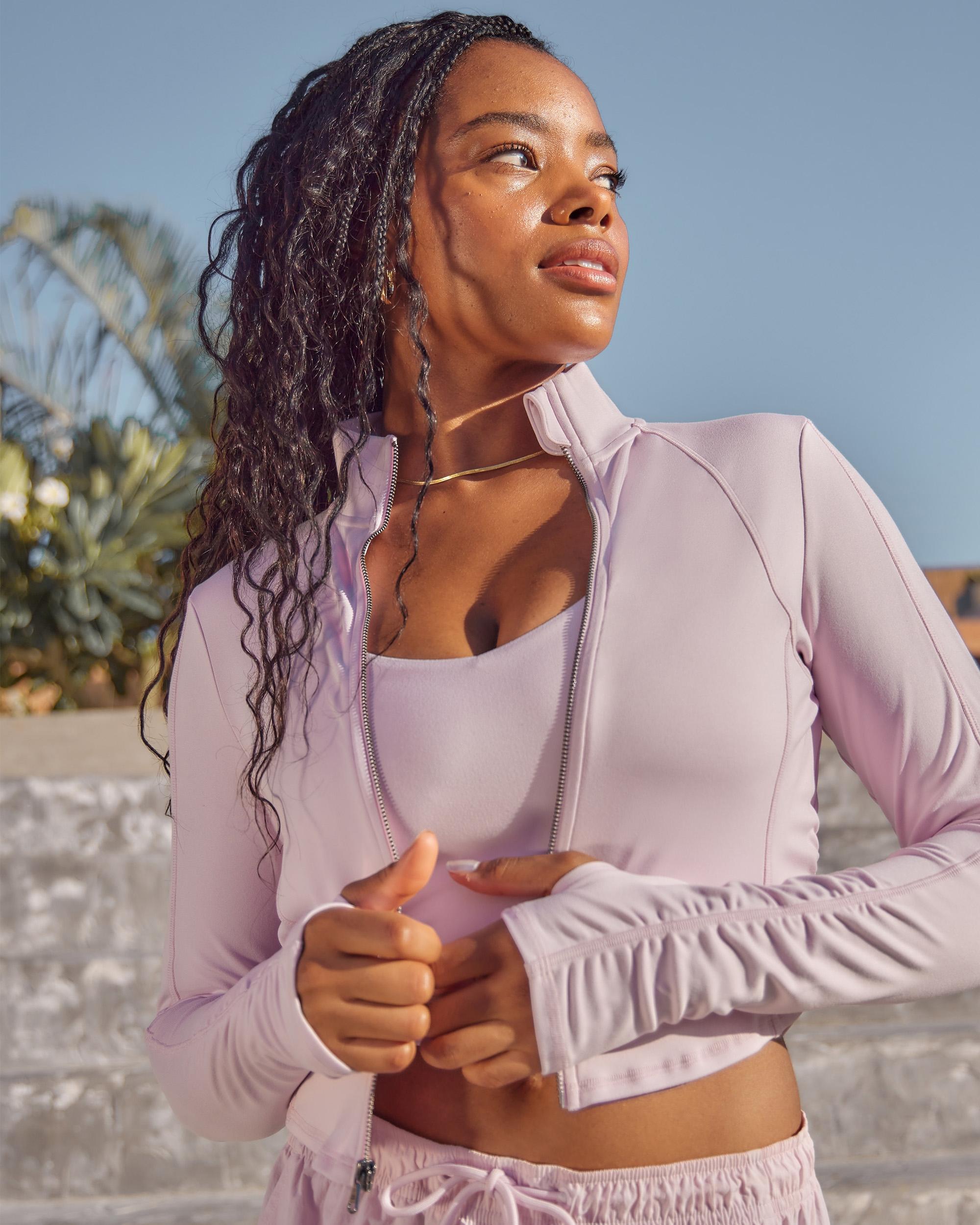 Gilly Hicks Active Recharge Crop Zip-Up Jacket Product Image