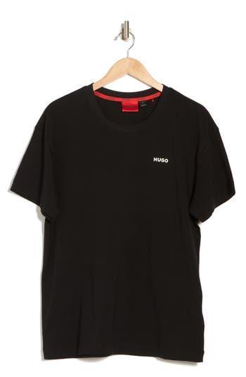 HUGO BOSS Logo Stacked Crewneck T-shirt In Black Product Image