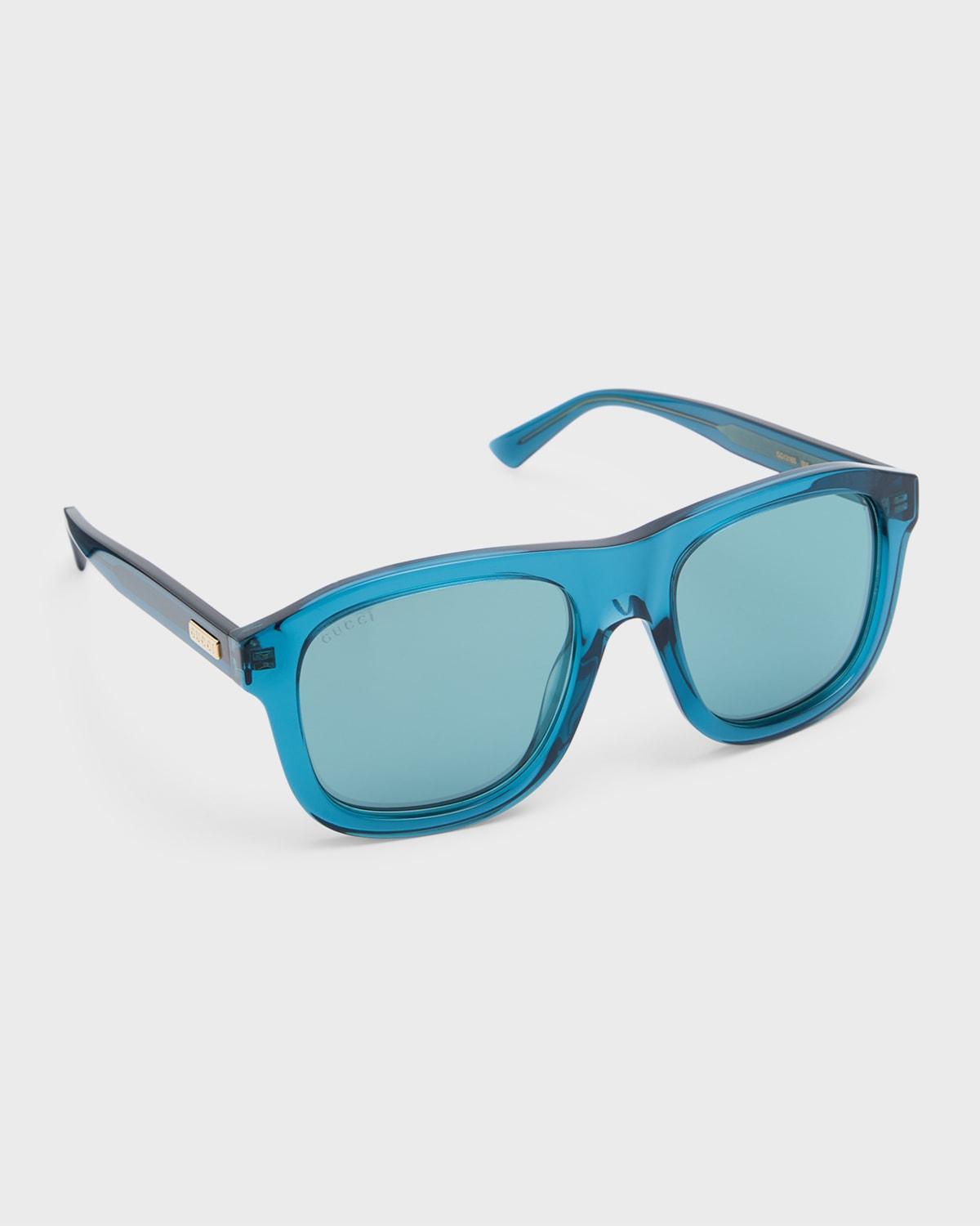 Mens 80s Monocolor 54MM Acetate Pilot Sunglasses Product Image