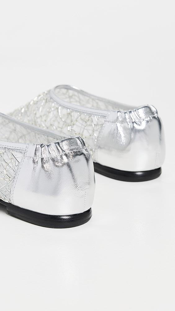 SIMKHAI Eden Metallic Lace Ballet Flats | Shopbop Product Image