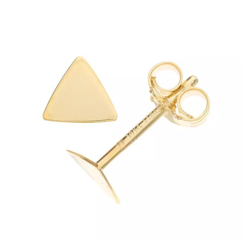 Au Naturale 14k Gold Triangle Stud Earrings, Women's Product Image