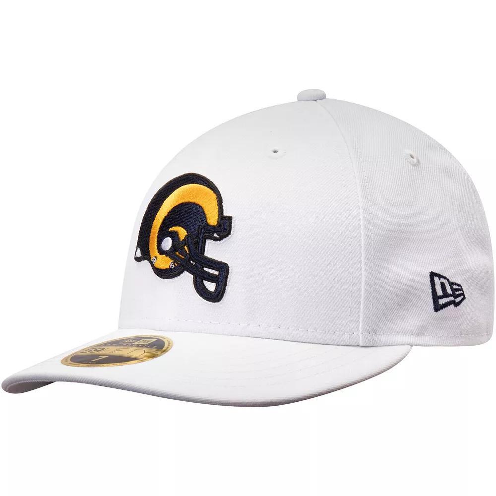 Men's New Era White Los Angeles Rams Historic Omaha Low Profile 59FIFTY Fitted Hat, Size: 7 1/4 Product Image
