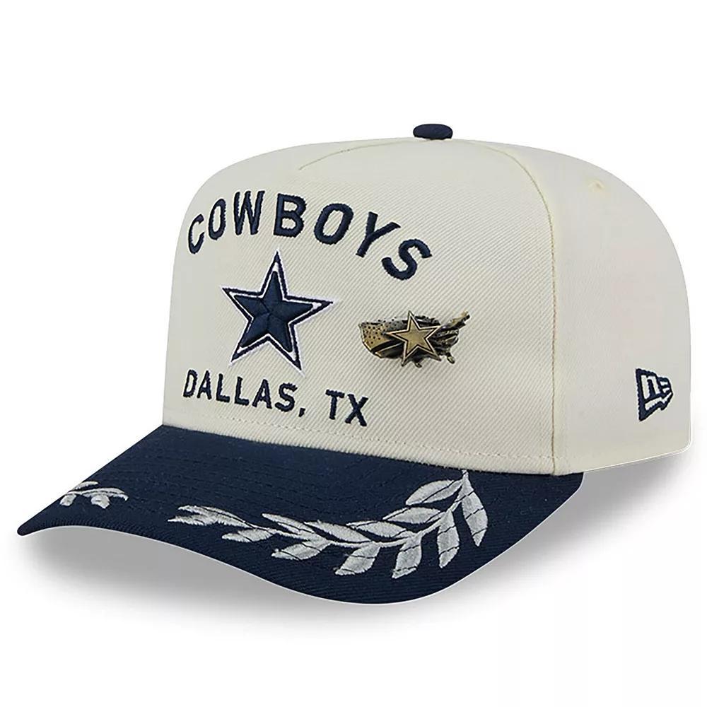 Men's New Era Cream/Navy Dallas Cowboys 2025 NFL Draft A-Frame 59FIFTY Fitted Hat, Size: 7 1/2, Beige Product Image