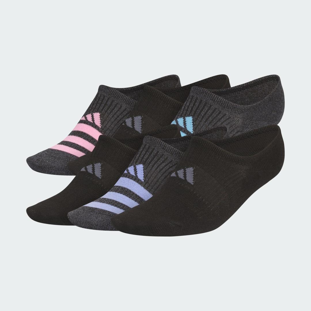 Women's adidas Superlite 3.0 6-Pack Super No Show Socks, Size: 5-10, Black Product Image