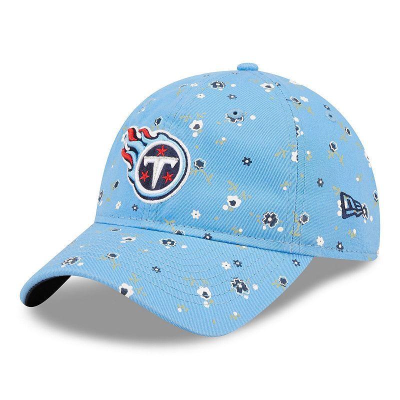 Women's New Era Light Blue Tennessee Titans  Floral 9TWENTY Adjustable Hat Product Image