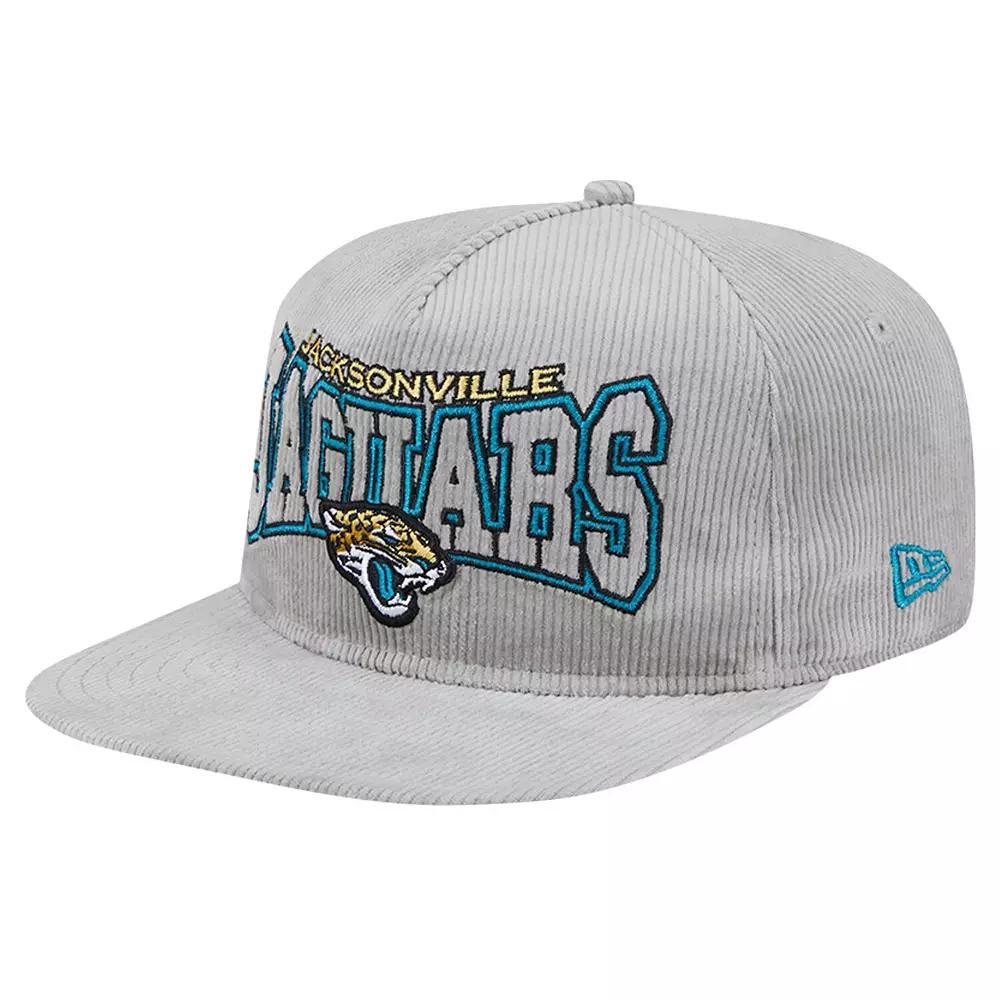 Men's New Era  Gray Jacksonville Jaguars Corduroy��Golfer Adjustable Hat, Grey Product Image