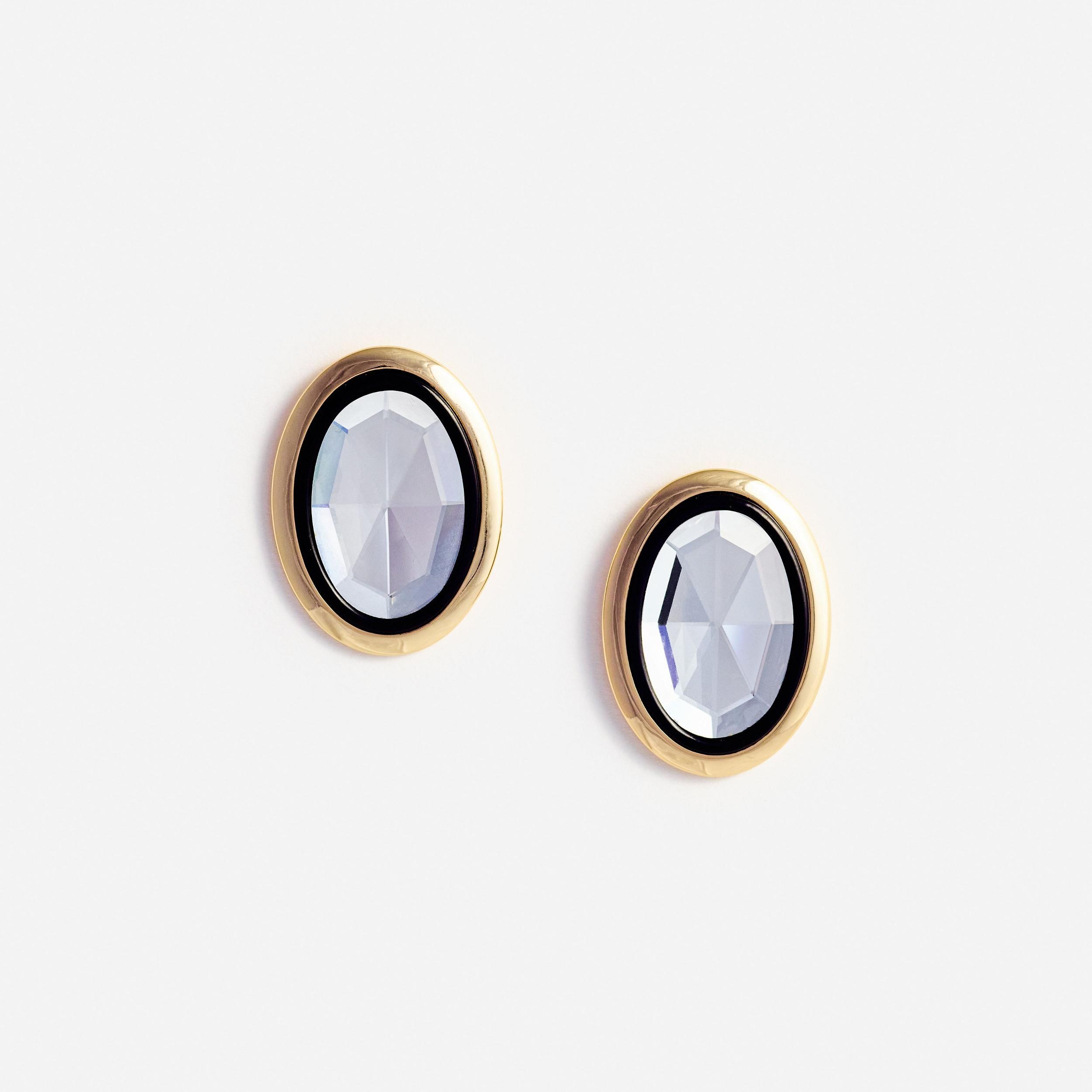 Crystal Oval Earrings Product Image