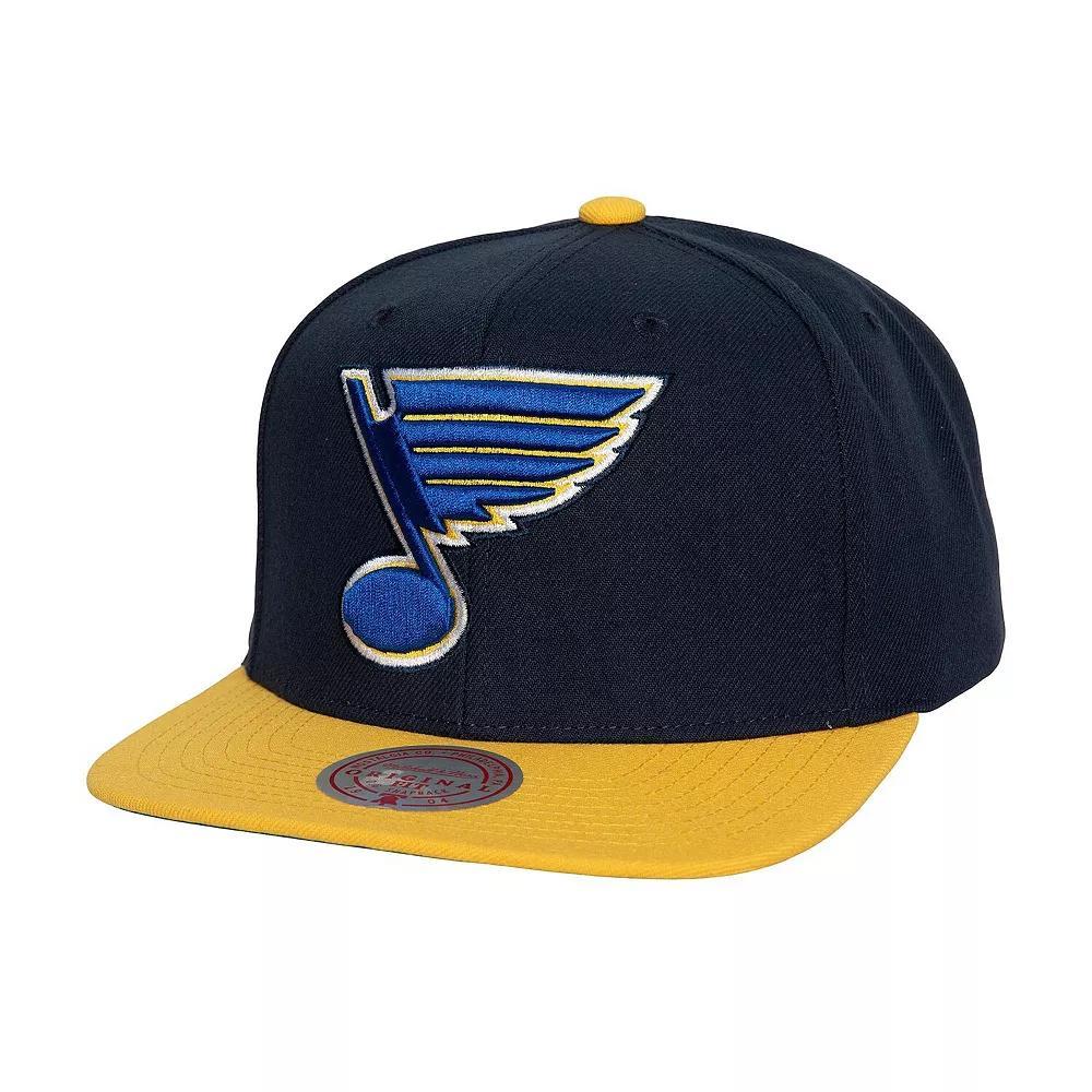 Men's Mitchell & Ness Navy St. Louis Blues Core Team Ground 2.0 Snapback Hat Product Image