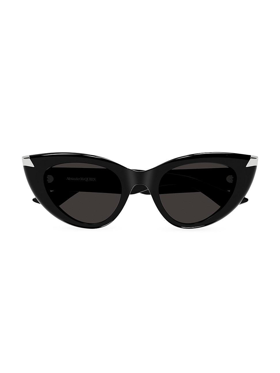 Womens Punk Rivet 50MM Cat-Eye Sunglasses Product Image