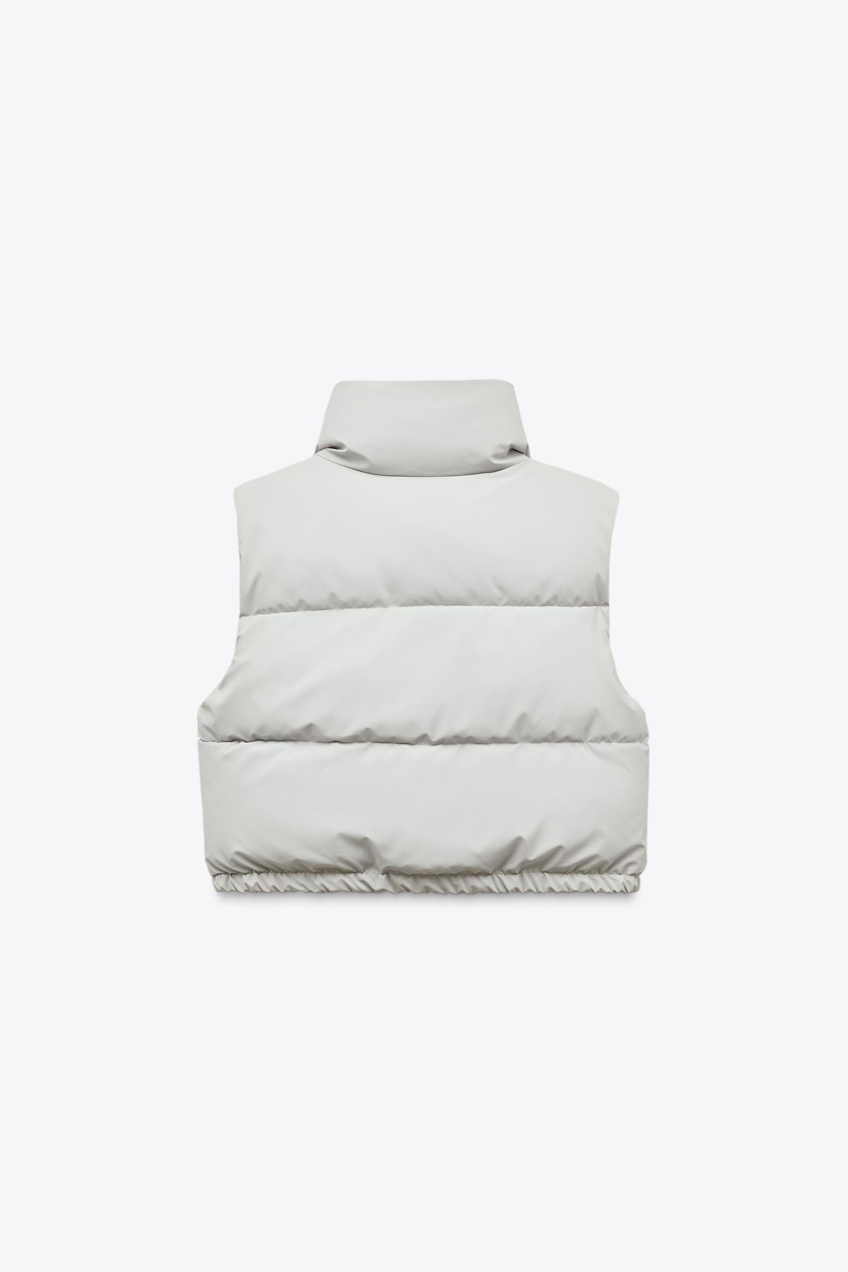 CROPPED RUBBERIZED PUFFER VEST Product Image