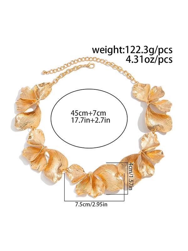 Flower Print Solid Color Necklaces Accessories Product Image