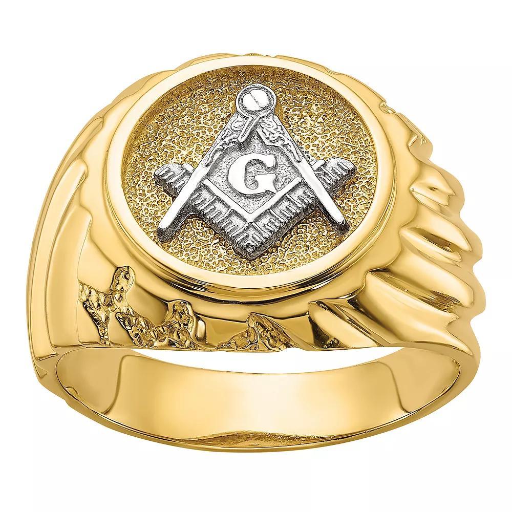 Masonic Collection Mens 10k Gold Two-tone Ring 10k Two Tone Product Image