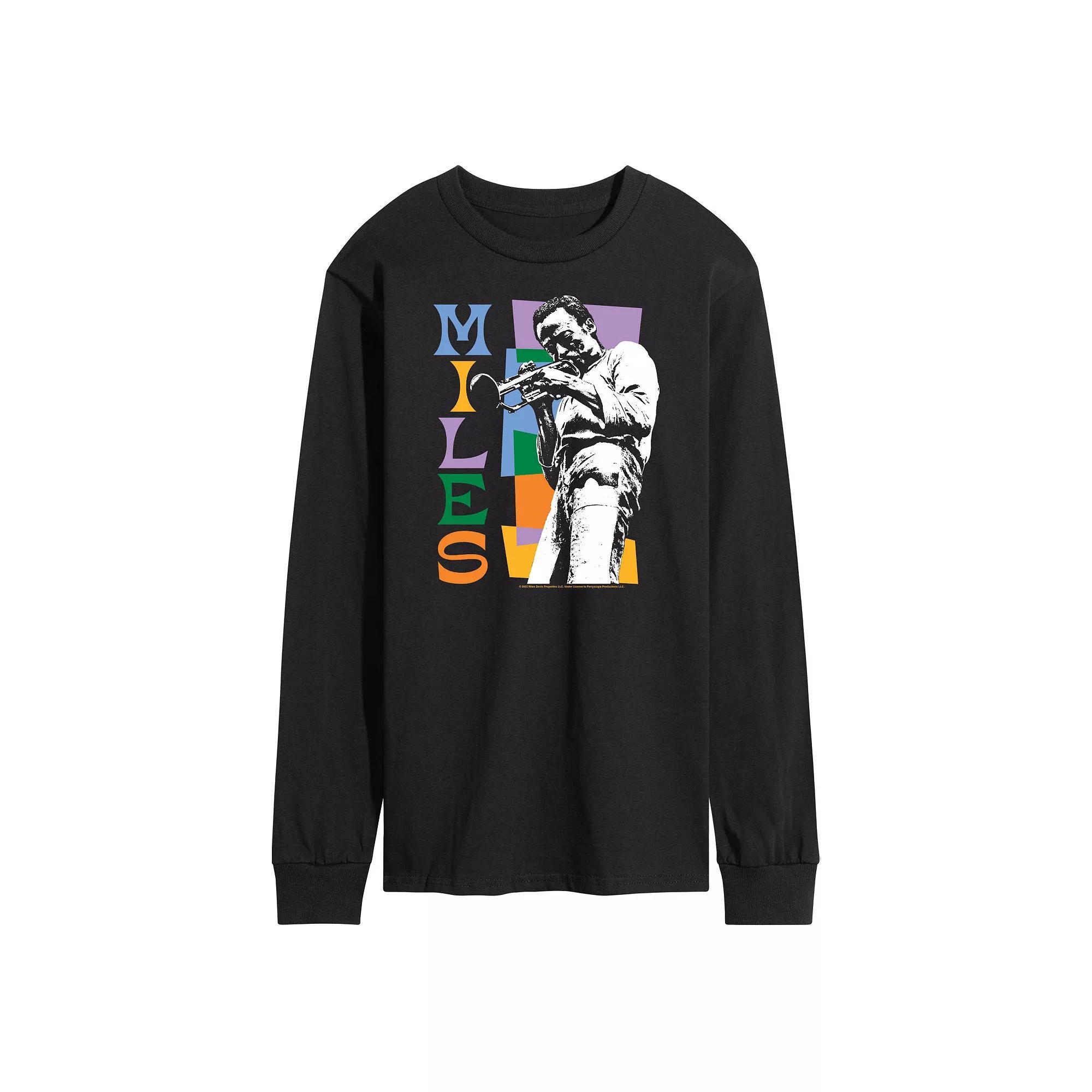 Men's Miles Davis Colorblock Tee, Size: Large, Black Product Image