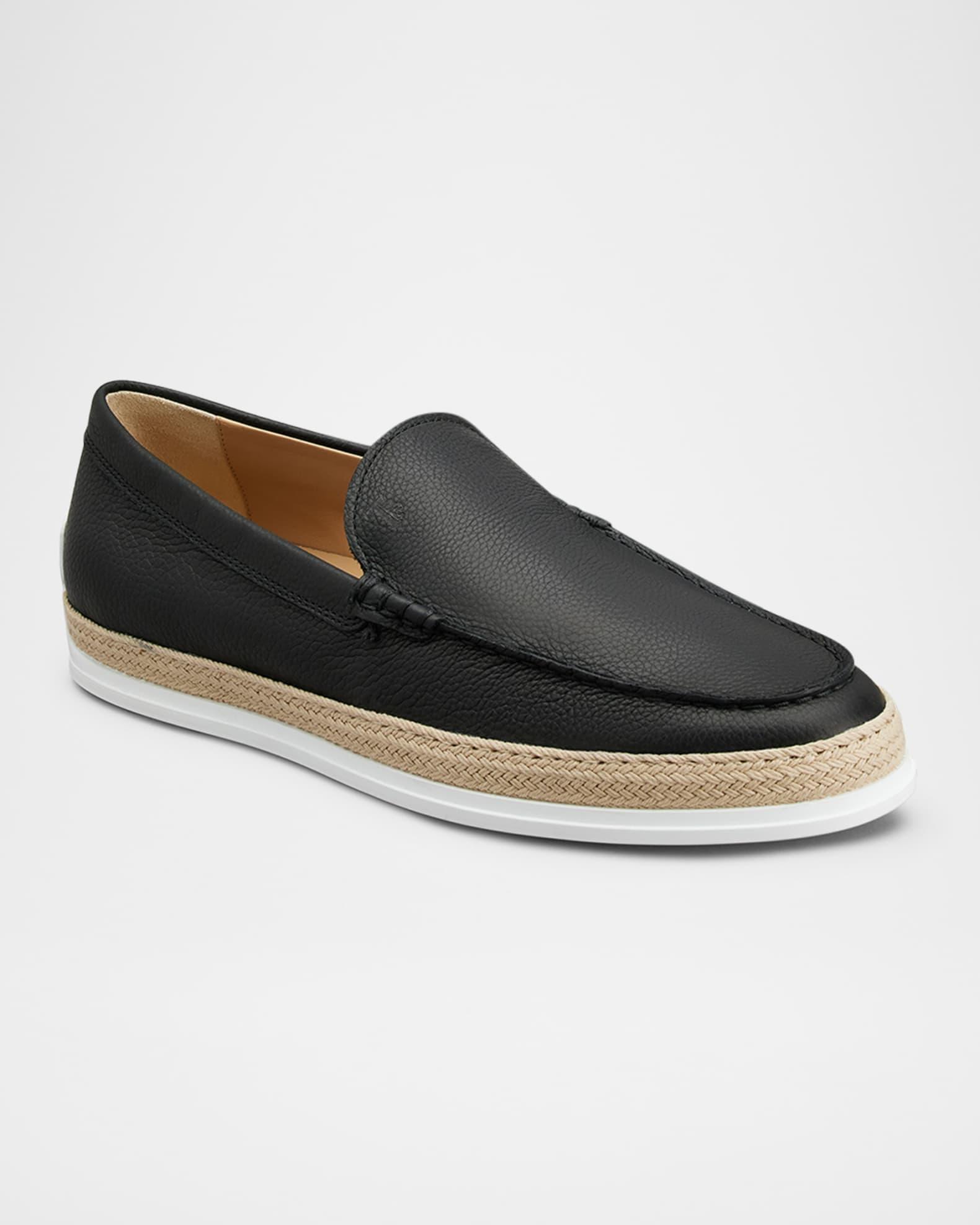 Men's Pantofola Gomma Rafia TV Leather Loafers Product Image
