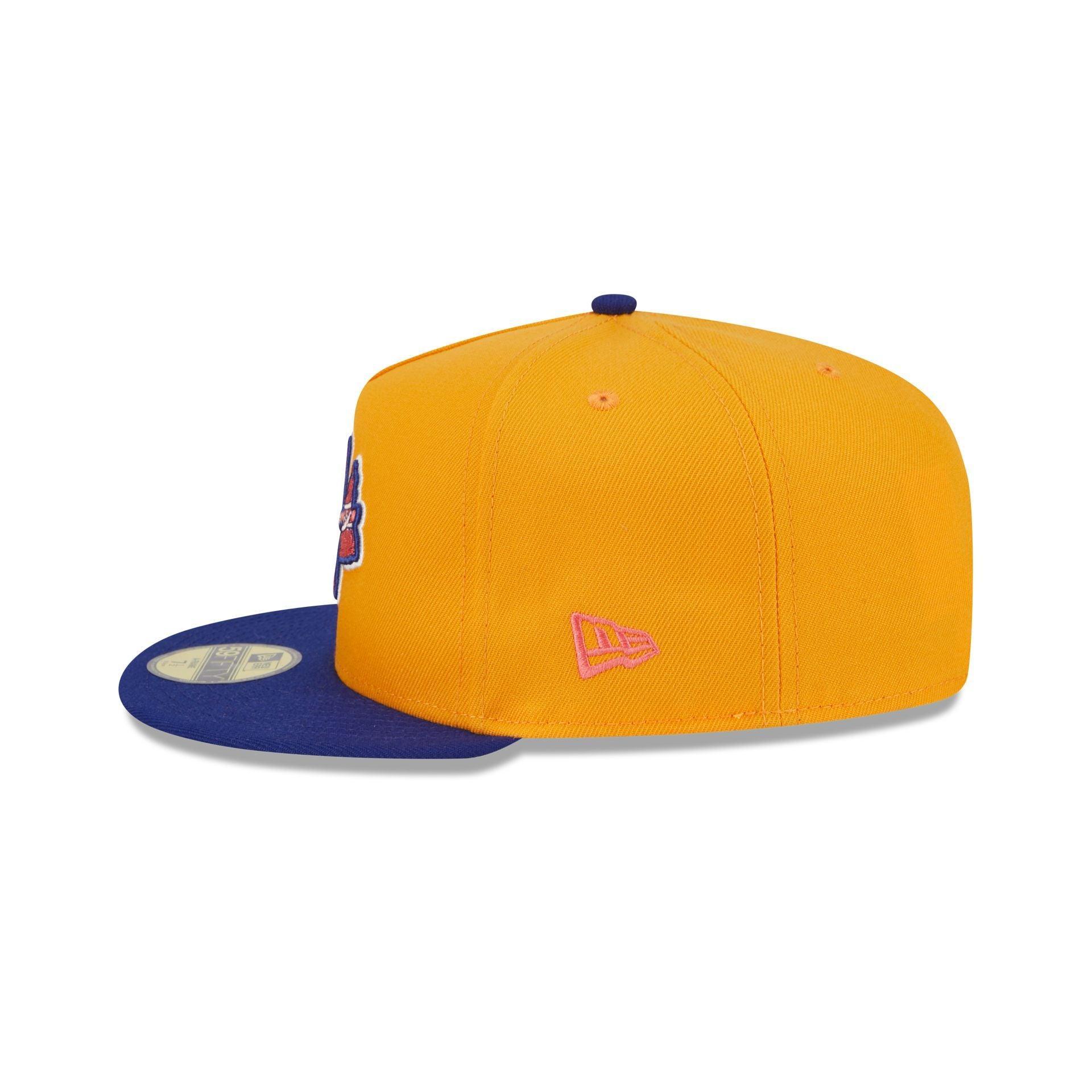Atlanta Braves Gold 59FIFTY A-Frame Fitted Hat Male Product Image