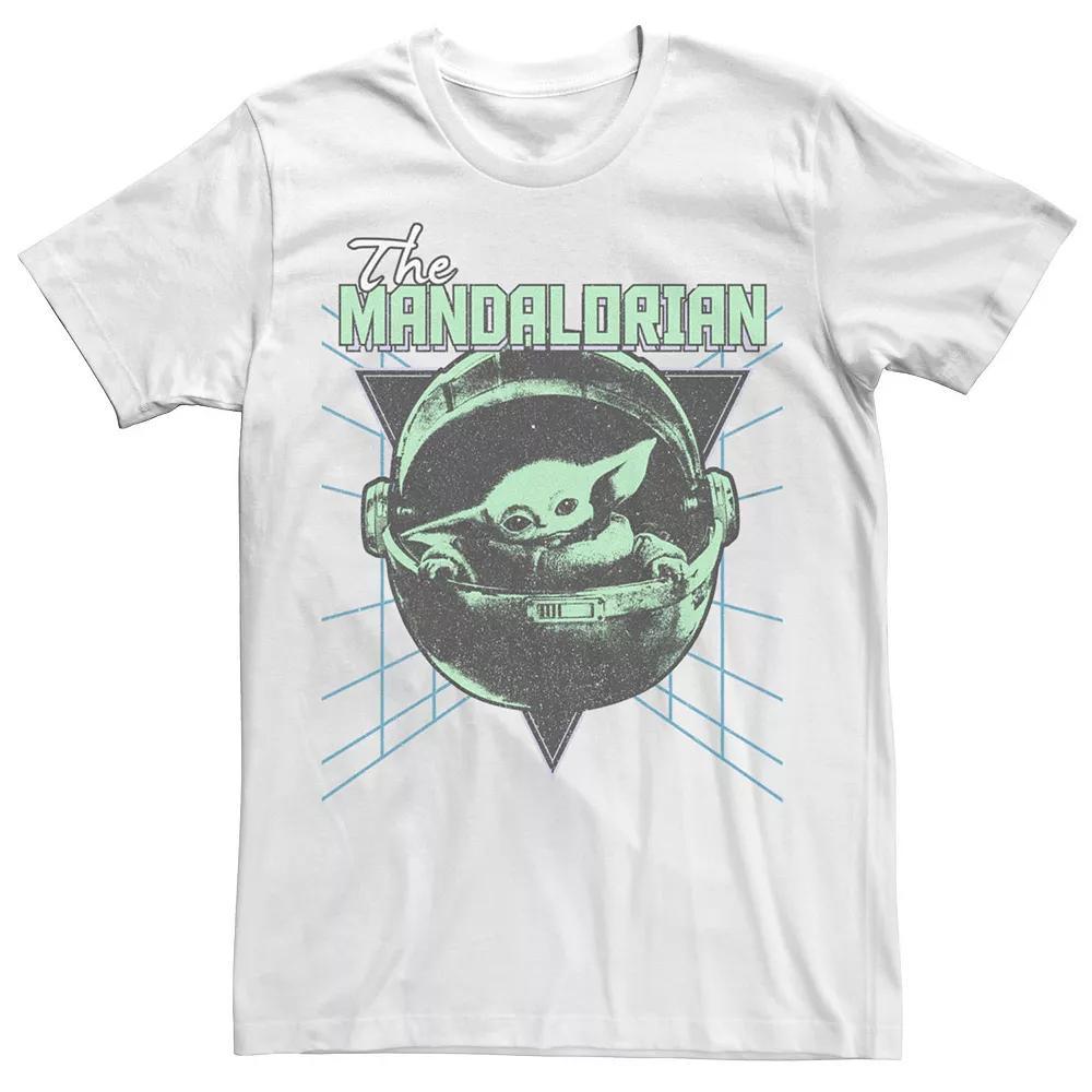 Men's Star Wars The Mandalorian Grogu Distressed Graphic Tee, Size: Small, White Product Image