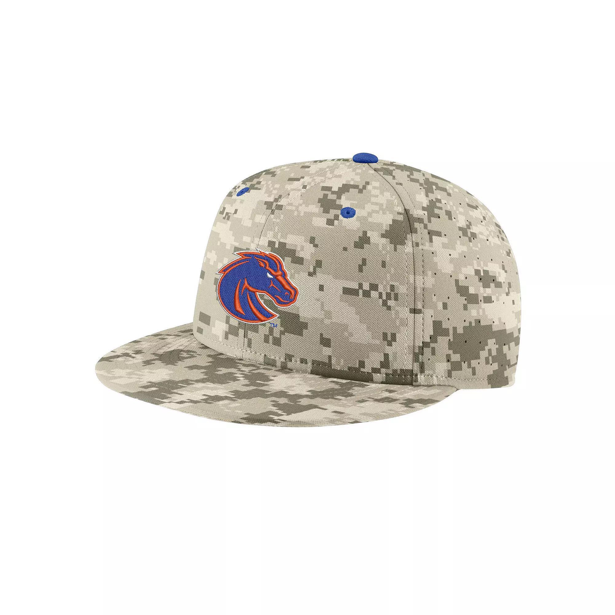 Men's Nike Camo Boise State Broncos Aero True Baseball Performance Fitted Hat, Size: 6 7/8, Green Product Image