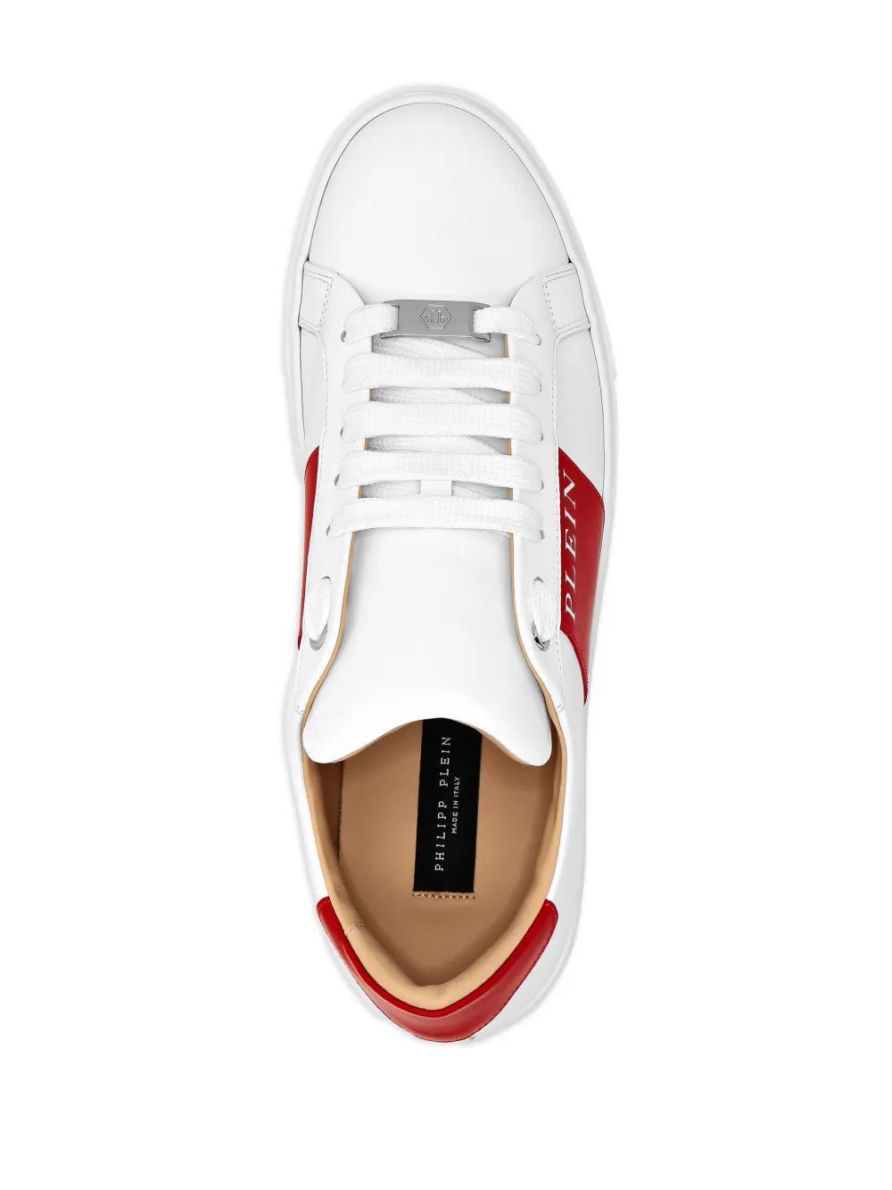 logo-print nappa leather sneakers Product Image