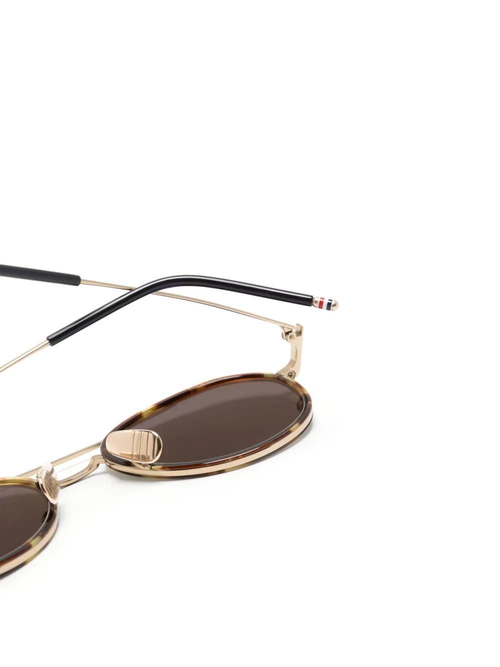 THOM BROWNE Pilot-frame Sunglasses In Grey Product Image