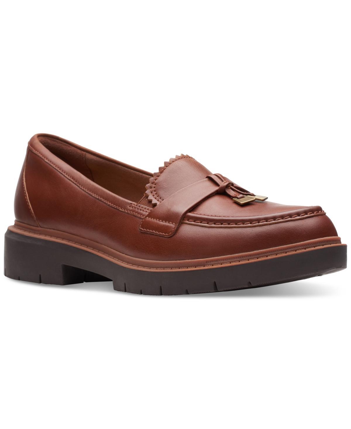 Clarks Westlynn Bella Womens Leather Lug Sole Loafers Product Image