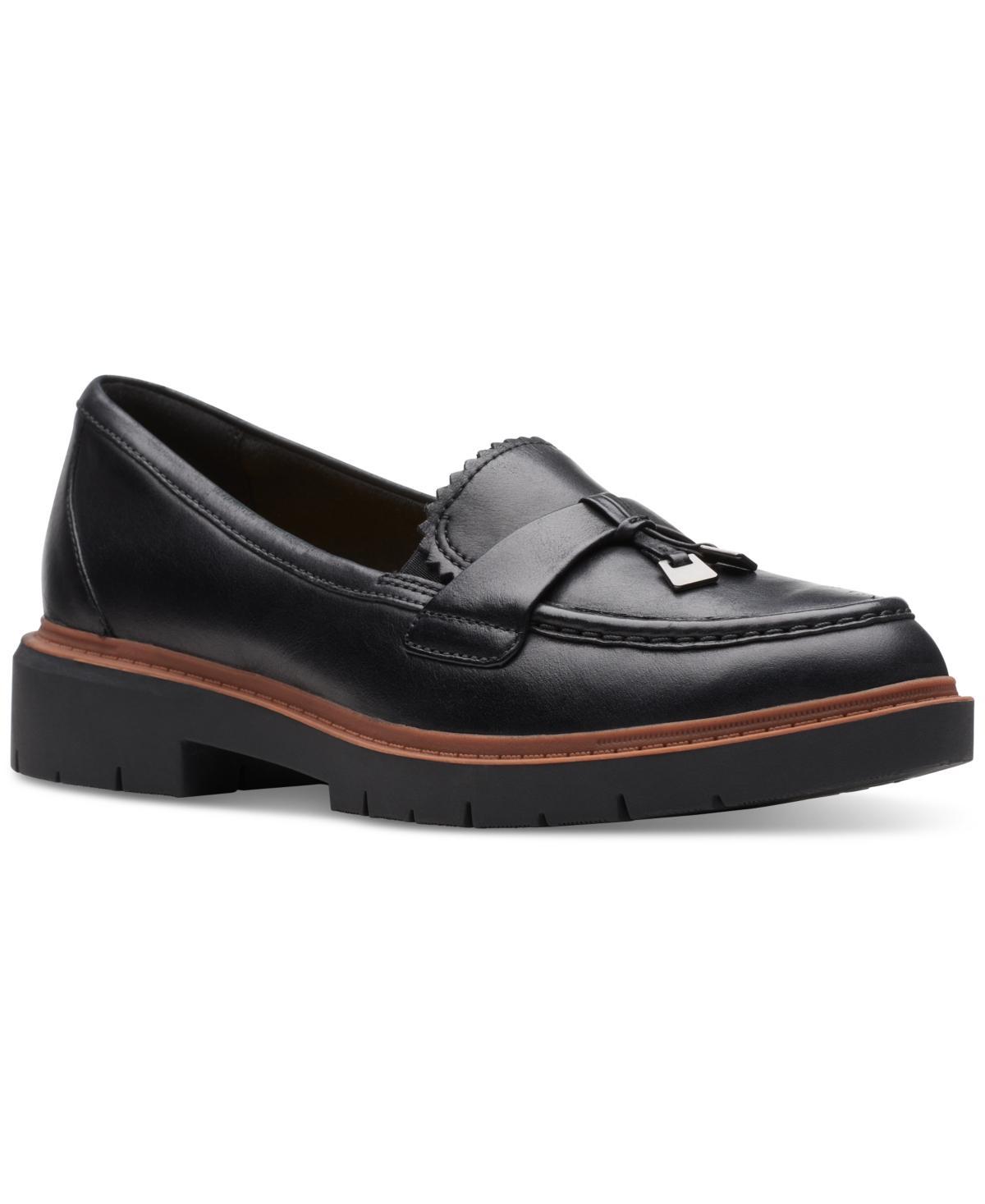 Clarks Westlynn Bella Womens Leather Lug Sole Loafers Product Image